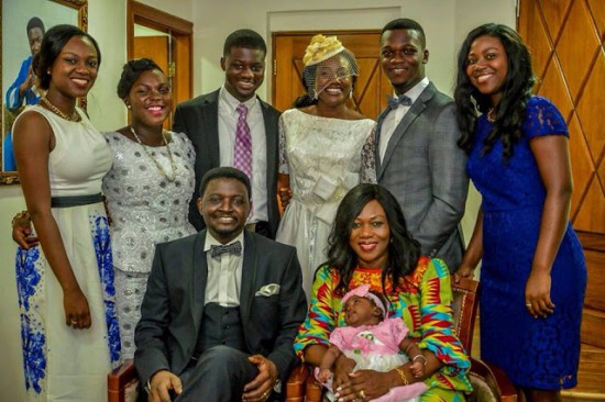 Bishop Charlse Agyin-Asare, wife, children and grandchild