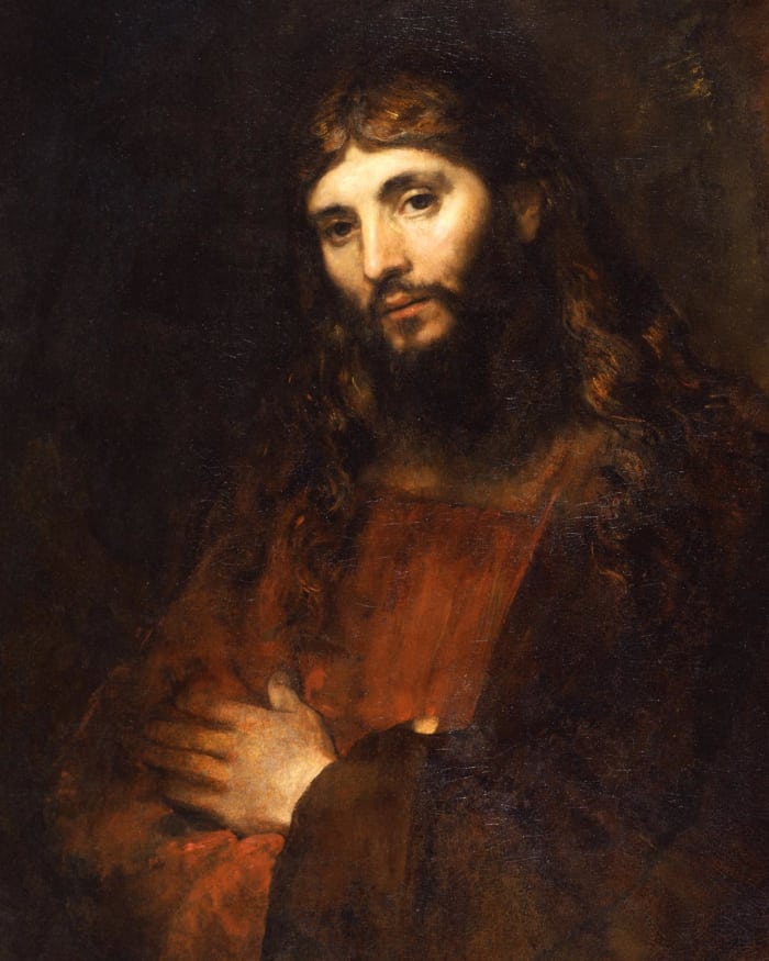 Christ with Arms Folded painting by Rembrandt, The Hyde Collection, Photograph by Joseph Levy